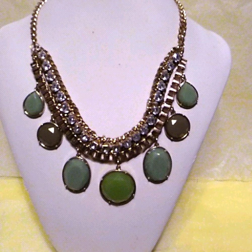 Nwt Shades of Olive Green NecklaceSet